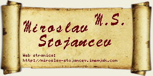 Miroslav Stojančev vizit kartica